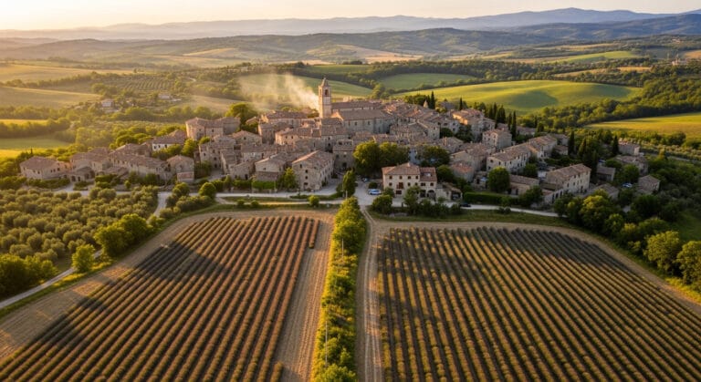 Eiffel Tower and French countryside collage for a 10 day France travel itinerary