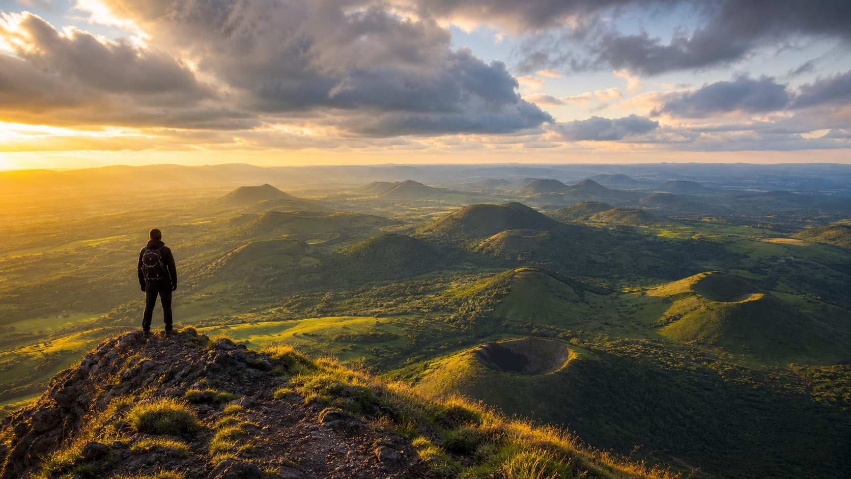 Auvergne volcanic landscape Chaîne des Puys France